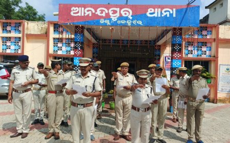 ଆନନ୍ଦପୁର ପୋଲିସ ଷ୍ଟେସନରେ 'ରାଷ୍ଟ୍ରୀୟ ଏକତା ଦିବସ' ପାଳିତ; ଦେଶର ଅଖଣ୍ଡତା ଓ ସୁରକ୍ଷା ପାଇଁ ଶପଥ ନେଲେ ପୋଲିସ କର୍ମଚାରୀ